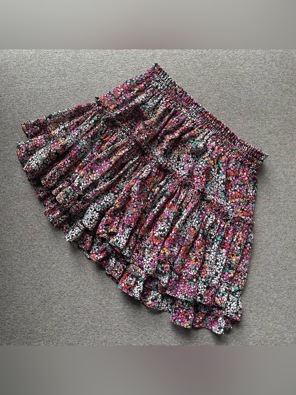 Misa Los Angeles Marion Mini Ruffled Skirt Small